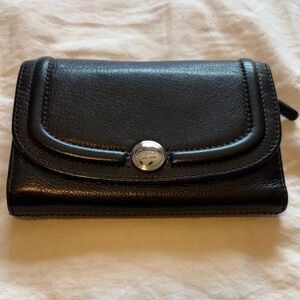 Coach Wallet with dark purple satin lining!